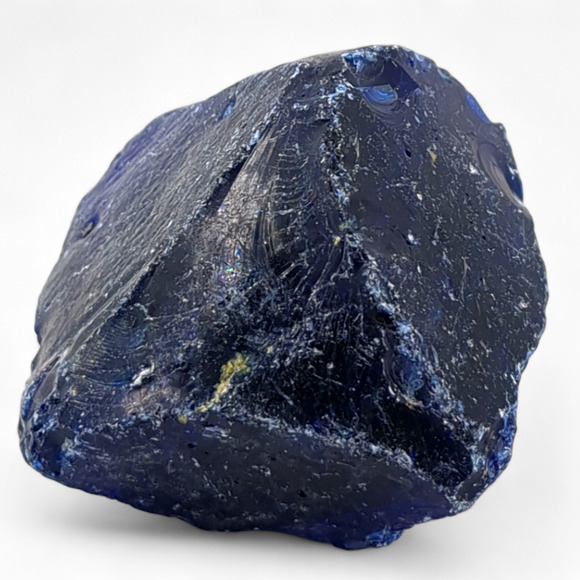 Cobalt Blue Art Glass Cullet Manganese Glowing Slag Glass #4GX90 - Picture 3 of 7